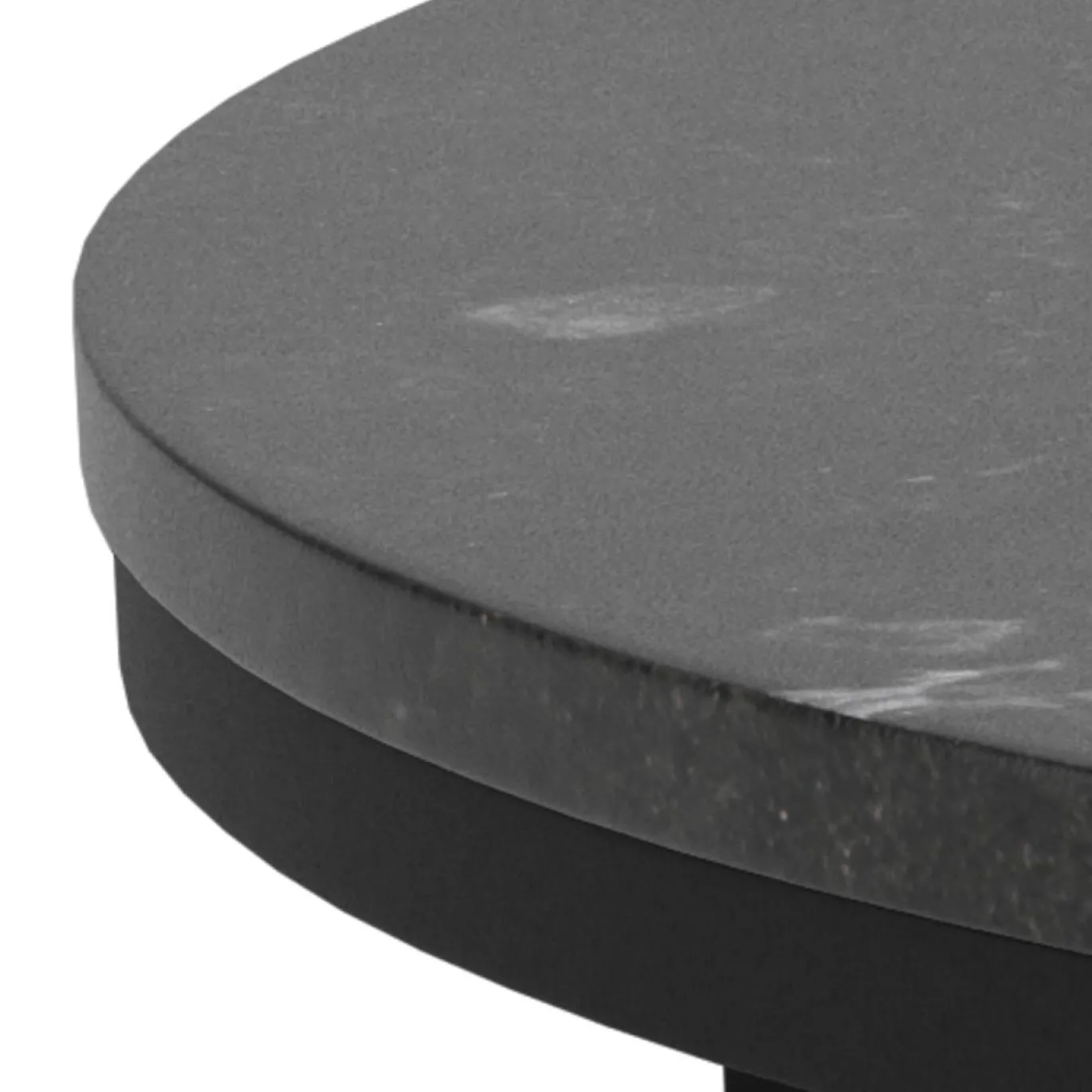 Salontafel Lior Marmer Zwart Ø80cm - Giga Living