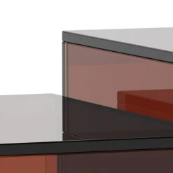 Salontafel Livo Glas Bruin Set van 2 50cm - Giga Living