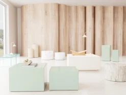 Salontafel Livo Glas Transparant Set van 2 50cm - Giga Living