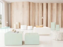 Salontafel Livo Glas Transparant Set van 2 50cm - Giga Living