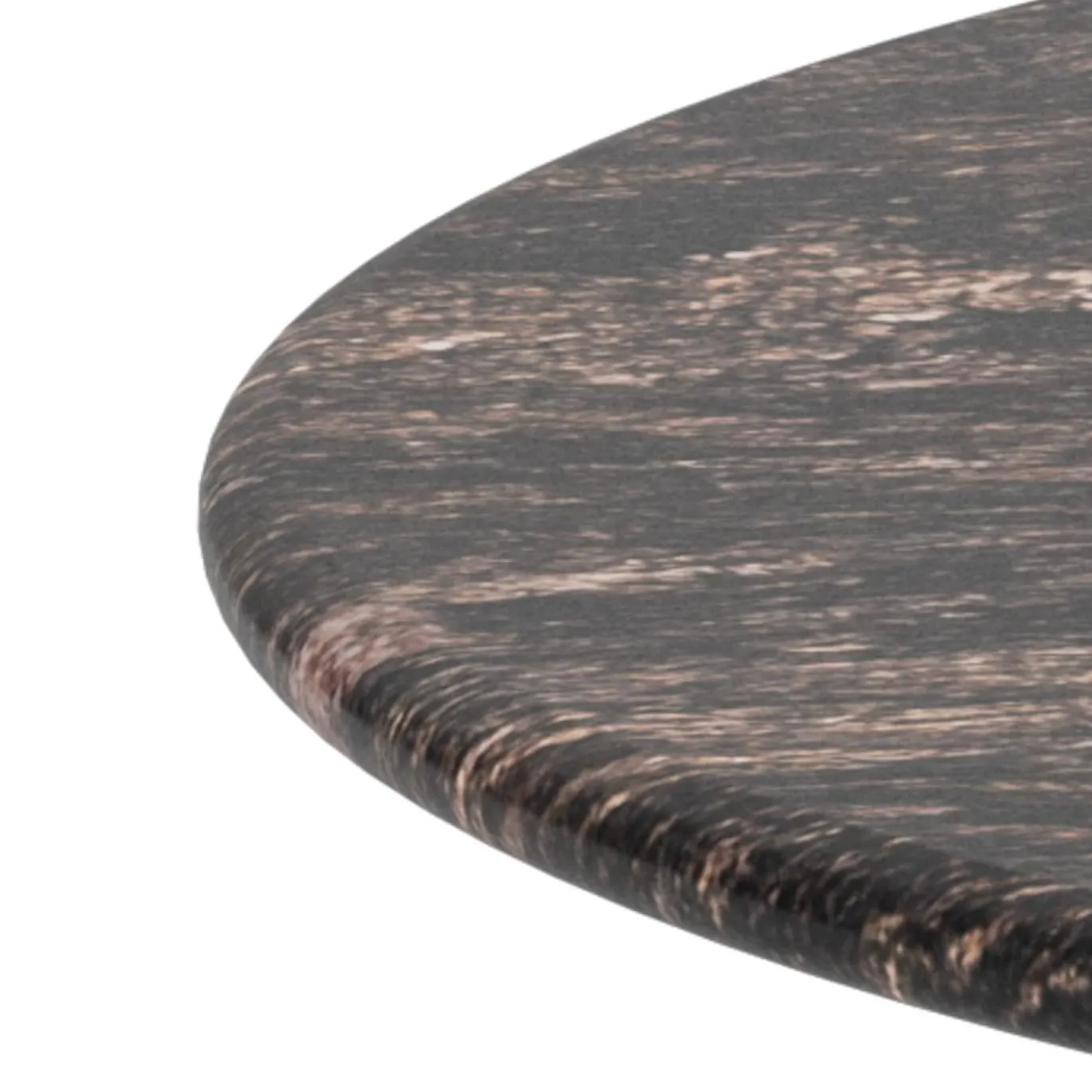 Salontafel Livor Marmer Bruin Brons Ø80cm - Giga Living