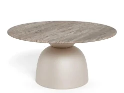 Salontafel Livor Marmer Grijs Ø80cm - Giga Living