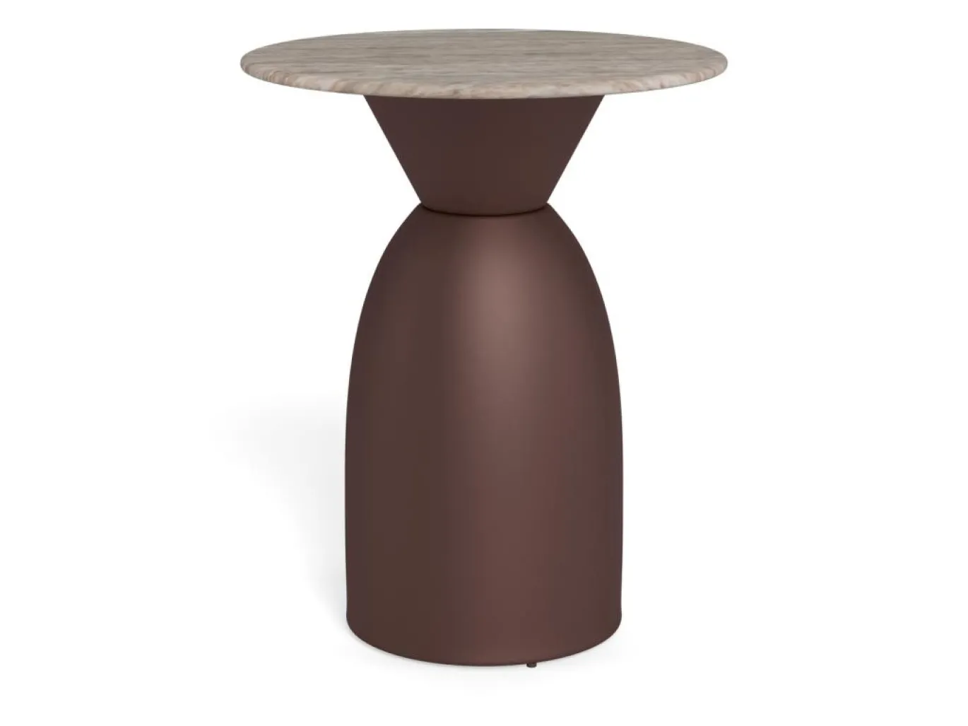 Salontafel Livor Marmer Grijs Brons Ø40cm - Giga Living