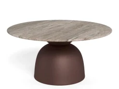 Salontafel Livor Marmer Grijs Brons Ø80cm - Giga Living
