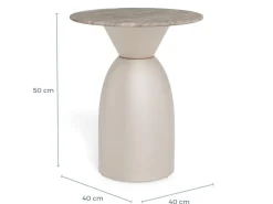 Salontafel Livor Marmer Grijs Ø40cm - Giga Living