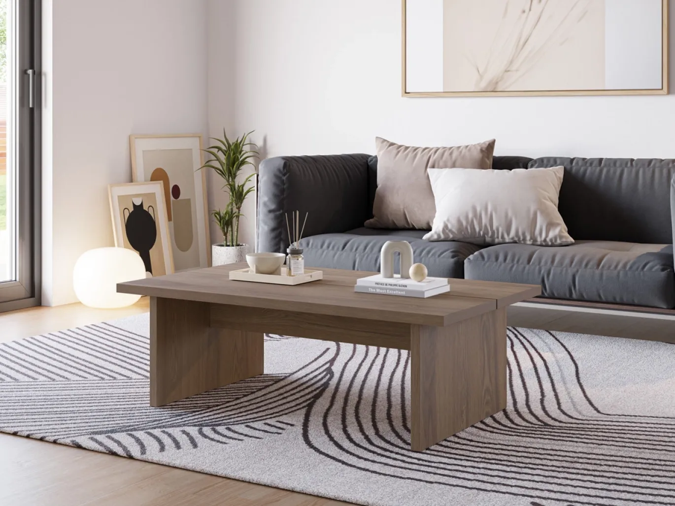 Salontafel Loana 120cm Eiken-ud - Giga Meubel