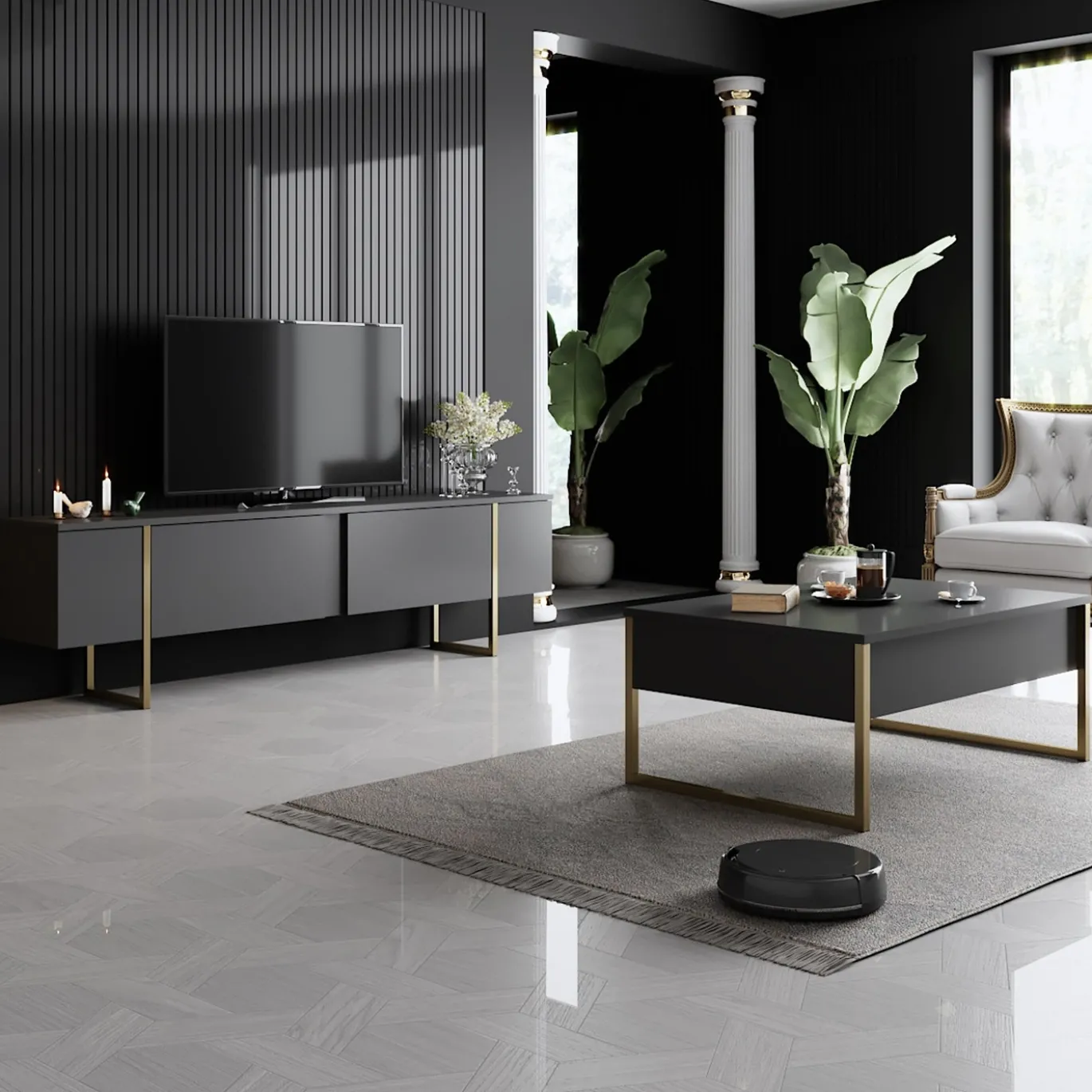 Salontafel Luxe Antraciet