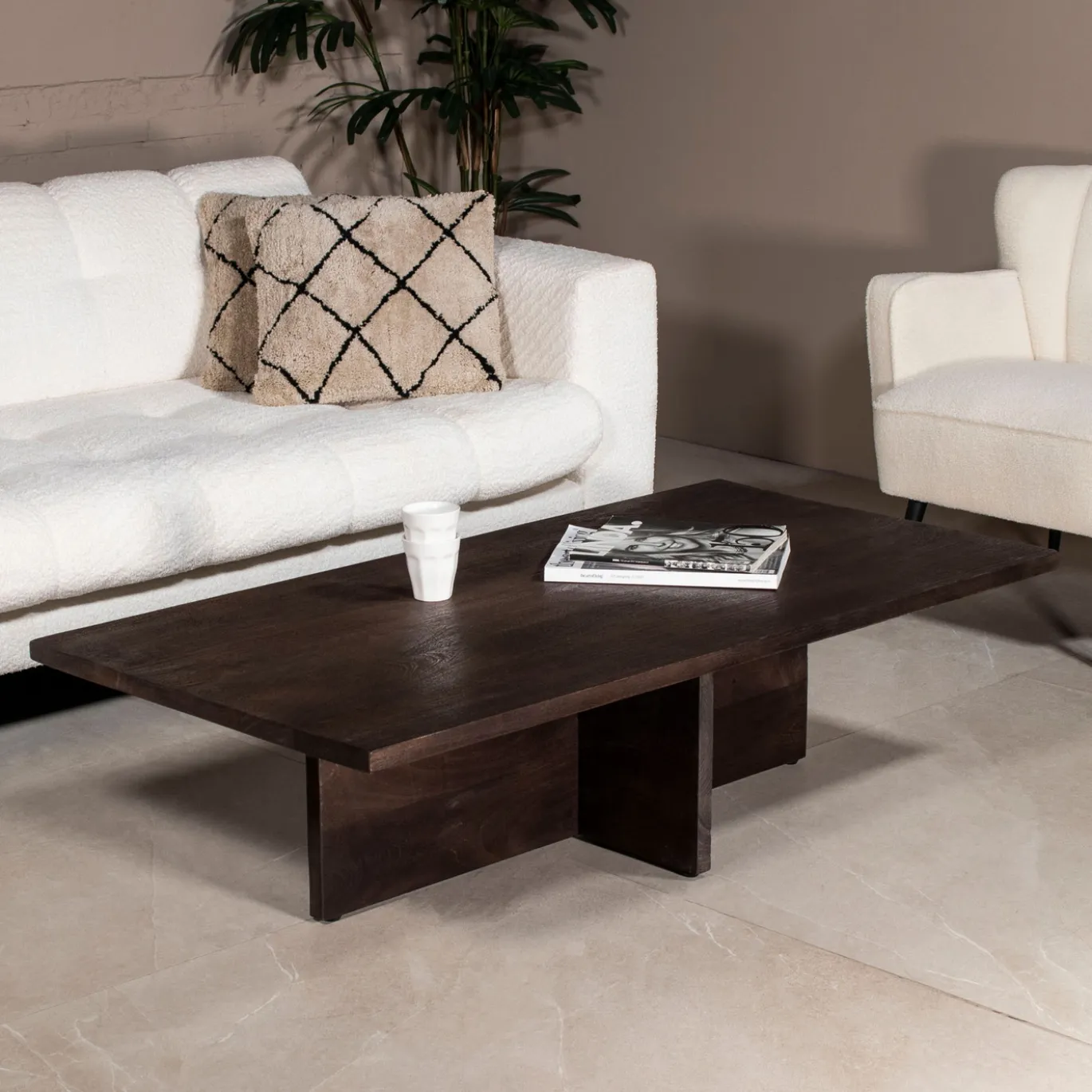 Salontafel Maddox Walnoot 140cm - Giga Meubel