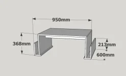 Salontafel Magazin Walnoot 95cm