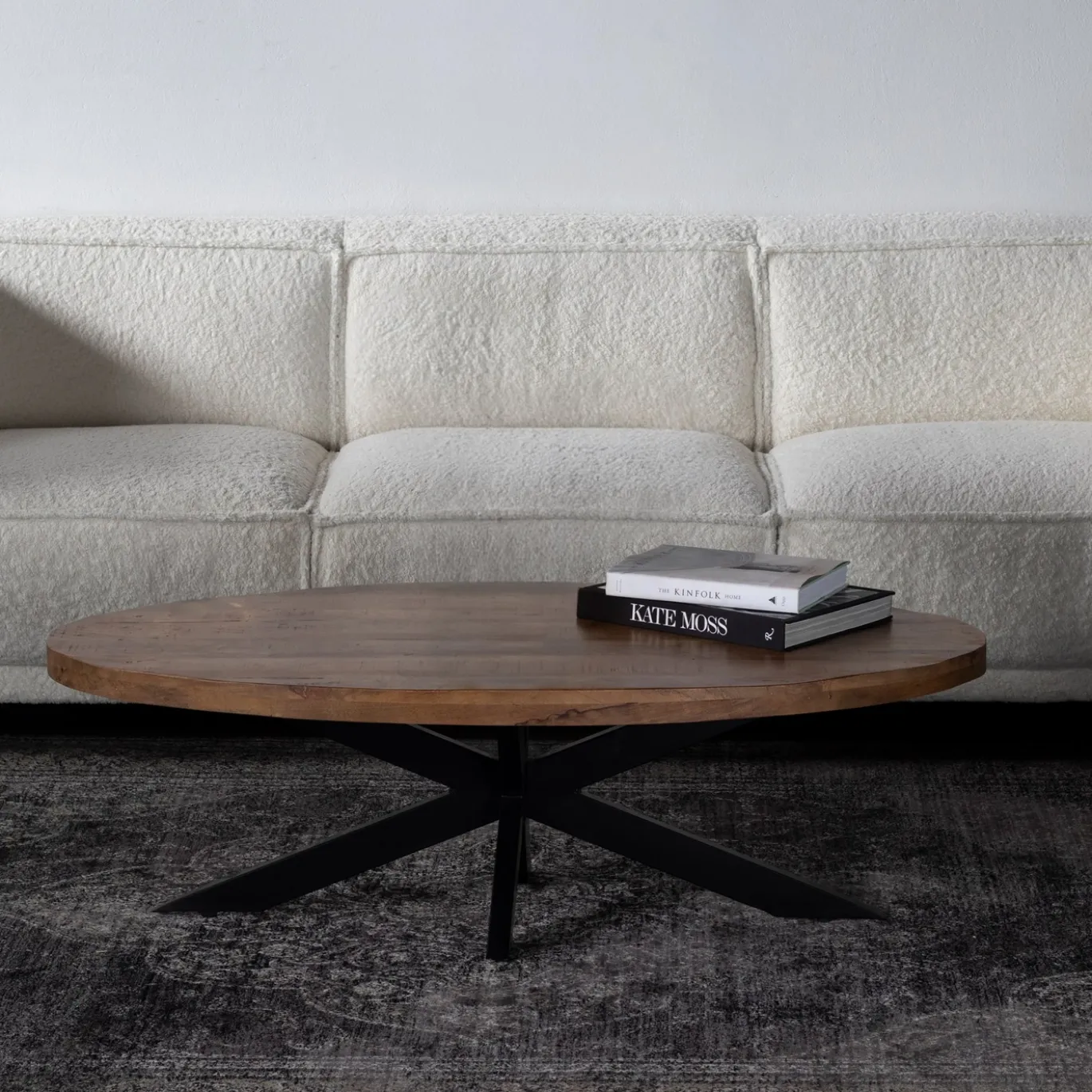 Salontafel Mansour Ovaal Bruin 130cm - Giga Meubel