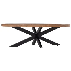 Salontafel Mansour Ovaal Bruin 130cm - Giga Meubel