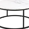 Salontafel Mario Wit MDF Ø80cm - Giga Living