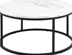 Salontafel Mario Wit MDF Ø80cm - Giga Living
