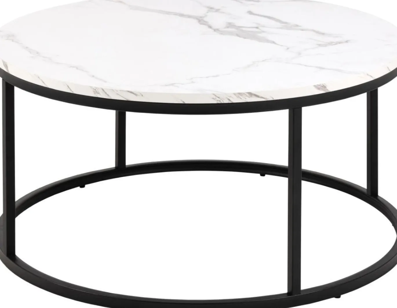 Salontafel Mario Wit MDF Ø80cm - Giga Living
