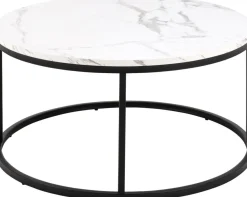 Salontafel Mario Wit MDF Ø80cm - Giga Living