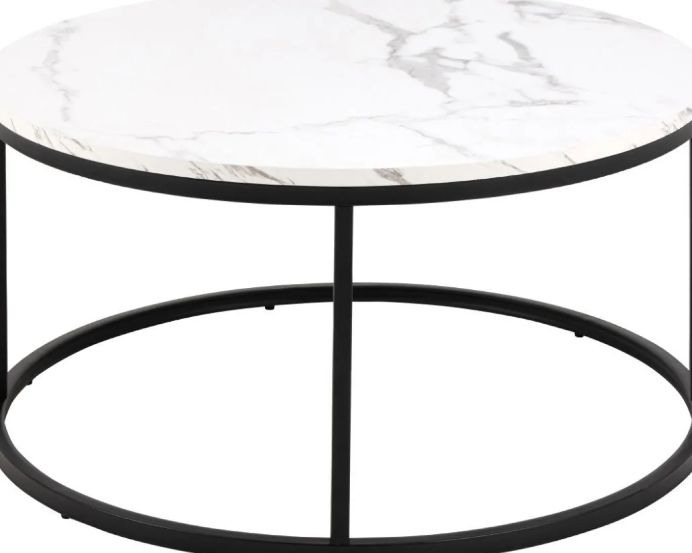 Salontafel Mario Wit MDF Ø80cm - Giga Living