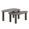 Salontafel Maya Organisch Walnoot Set van 2 - Giga Meubel