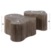 Salontafel Maya Shamrock Walnoot Set van 2 - Giga Meubel