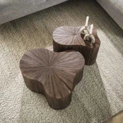 Salontafel Maya Shamrock Walnoot Set van 2 - Giga Meubel