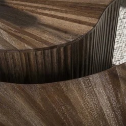 Salontafel Maya Teak XL Shamrock Set Van 2 Massief Teak Walnoot - Giga Meubel
