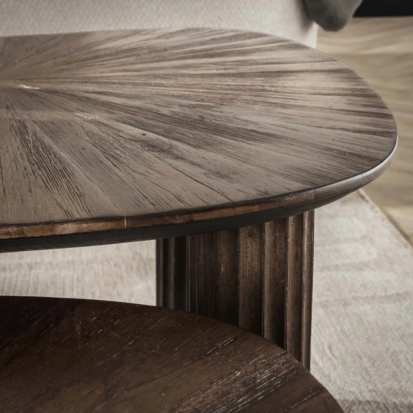 Salontafel Maya Vierhoekig Walnoot Set van 2 - Giga Meubel