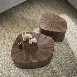 Salontafel Maya XL Vierhoekig Walnoot Set van 2 - Giga Meubel