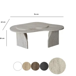 Salontafel Melted Travertinlook 105cm