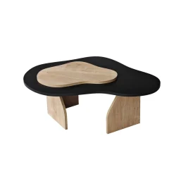 Salontafel Melted Zwart/Naturel 105cm