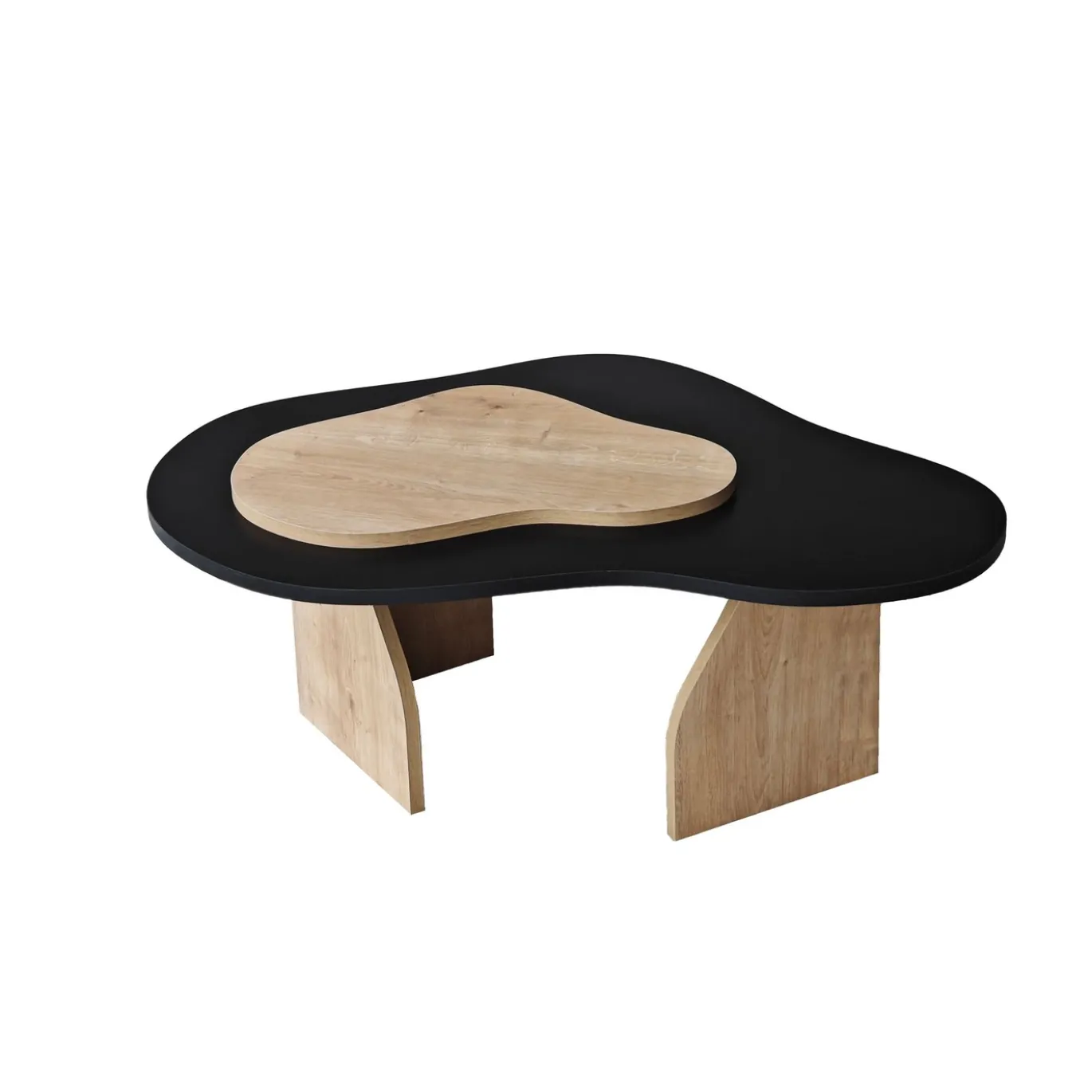 Salontafel Melted Zwart/Naturel 105cm