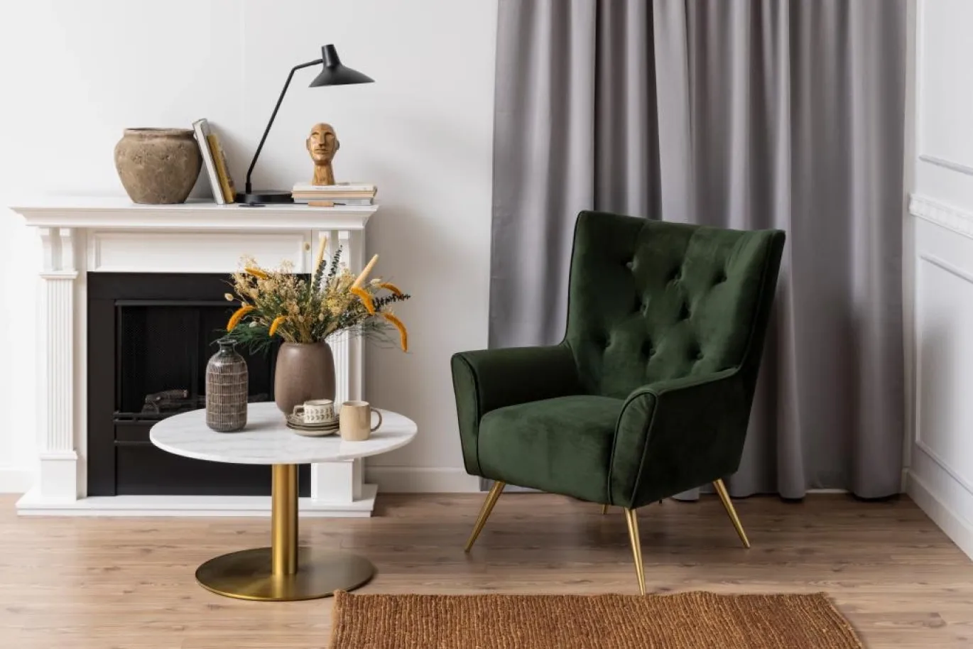 Salontafel Menno Marmer Wit Guangxi Ø80x45cm - Giga Living