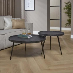 Salontafel Metallic Rond Set Van 2 - Giga Meubel
