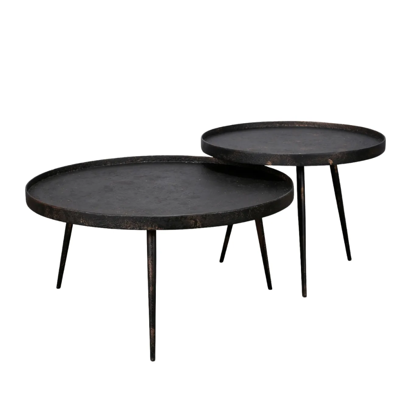 Salontafel Metallic Rond Set Van 2 - Giga Meubel
