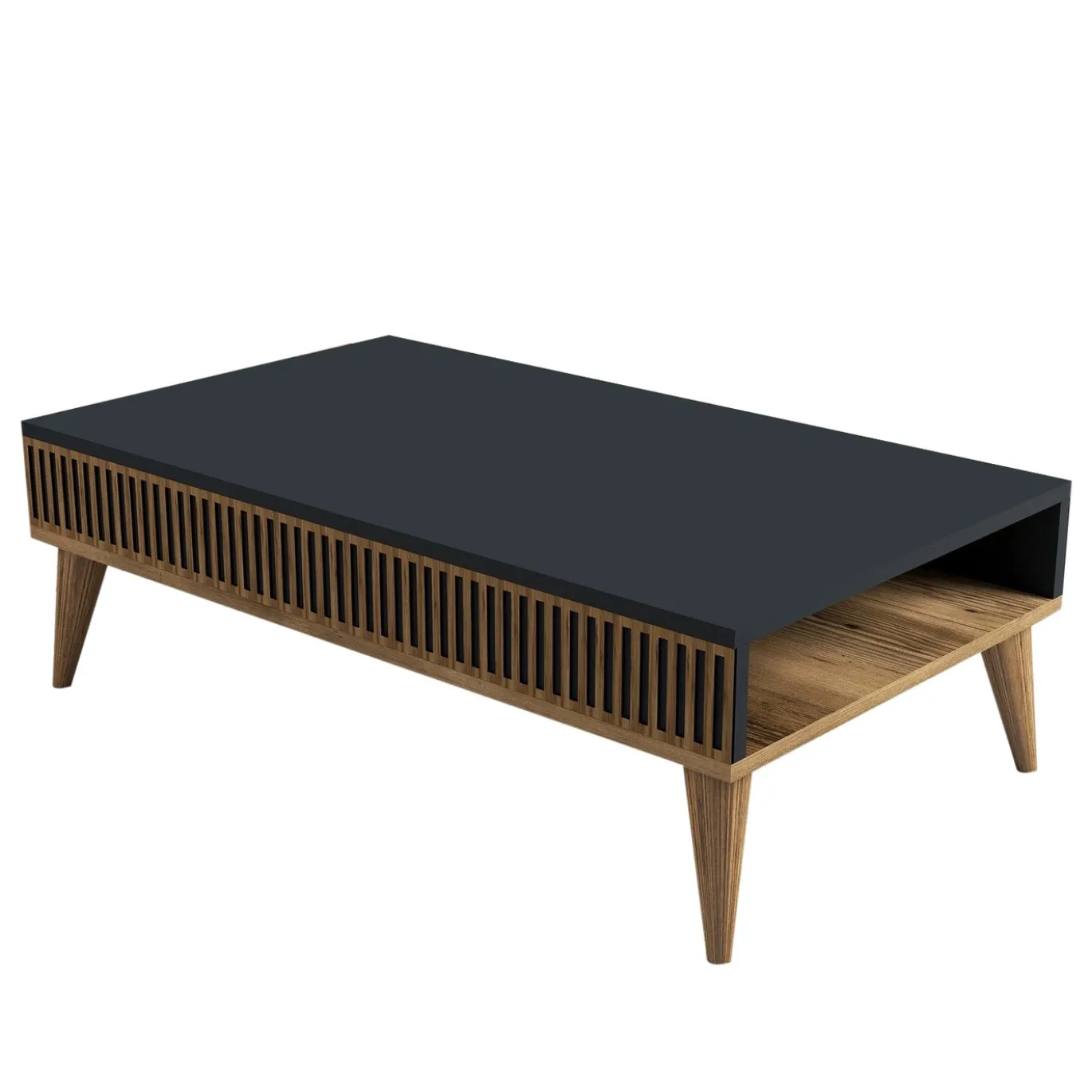 Salontafel Milan Antraciet/Walnoot 105cm