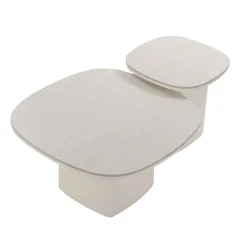 Salontafel Miles Beige Travertinlook Set van 2 - Giga Meubel