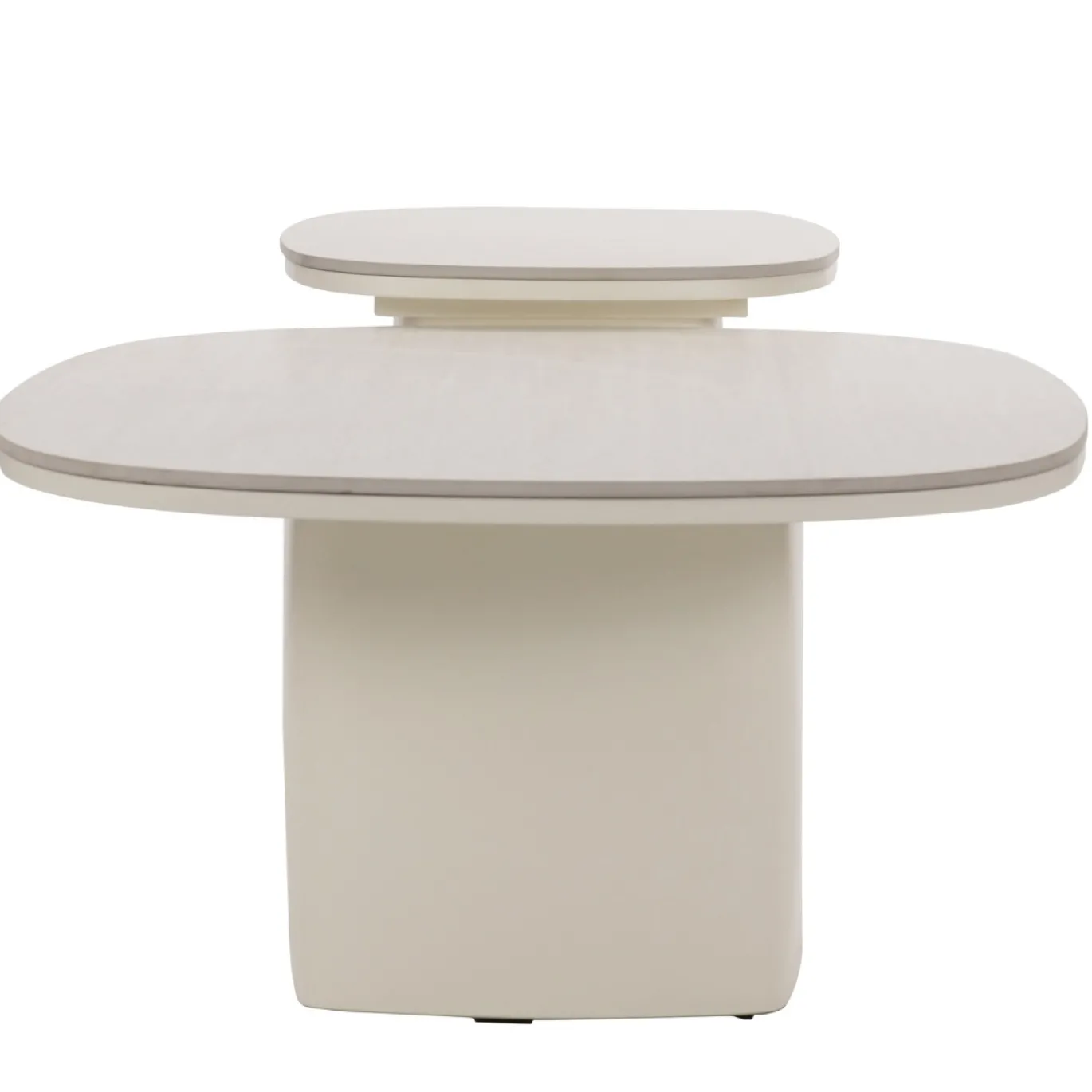 Salontafel Miles Beige Travertinlook Set van 2 - Giga Meubel