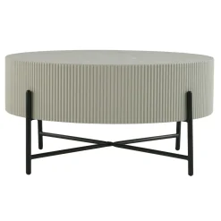 Salontafel Milo Grijs Ø80cm - Giga Meubel