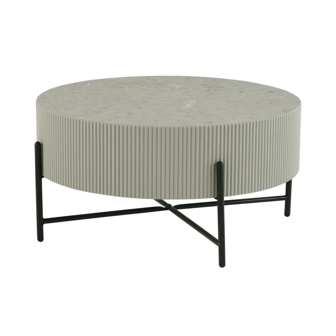 Salontafel Milo Grijs Ø80cm - Giga Meubel