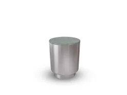 Salontafel Mirex Marmer Groen Zilver Ø45cm - Giga Living