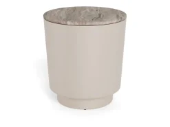 Salontafel Mirex Marmer Taupe Ø45cm - Giga Living