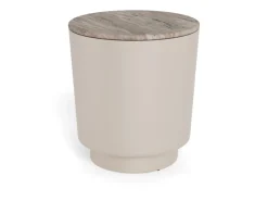 Salontafel Mirex Marmer Taupe Ø45cm - Giga Living