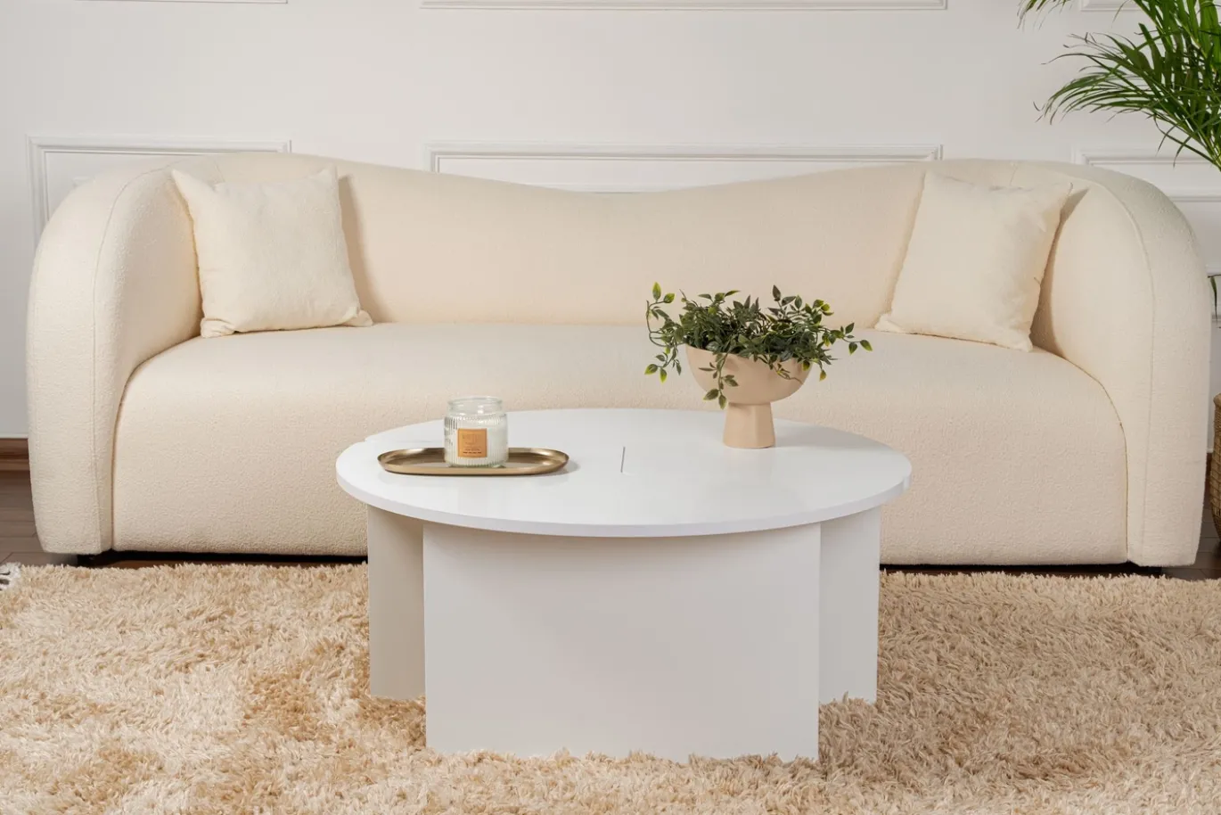 Salontafel Moira Effen Wit Set van 2