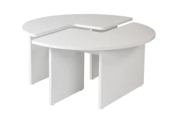 Salontafel Moira Effen Wit Set van 2