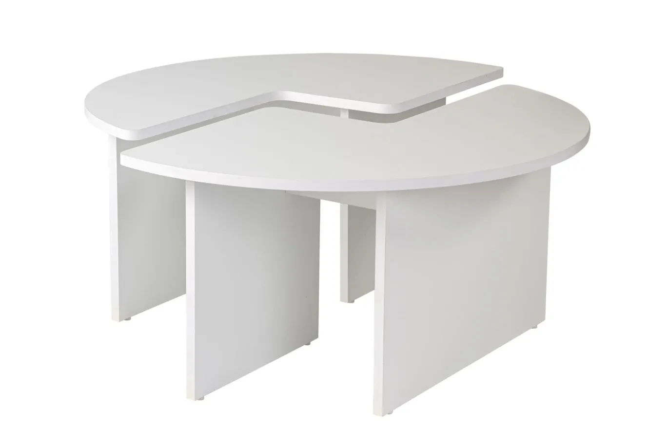 Salontafel Moira Effen Wit Set van 2