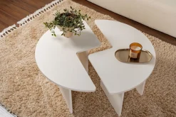 Salontafel Moira Hout Wit Set van 2