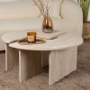 Salontafel Moira Travertinlook Set van 2