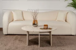 Salontafel Moira Travertinlook Set van 2