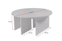 Salontafel Moira Walnoot Set van 2