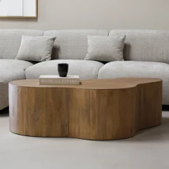 Salontafel Moos Organisch Naturel 130cm - Giga Meubel