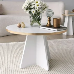Salontafel Mushroom Wit/Goud