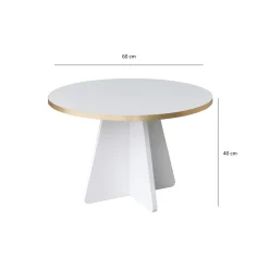 Salontafel Mushroom Wit/Goud